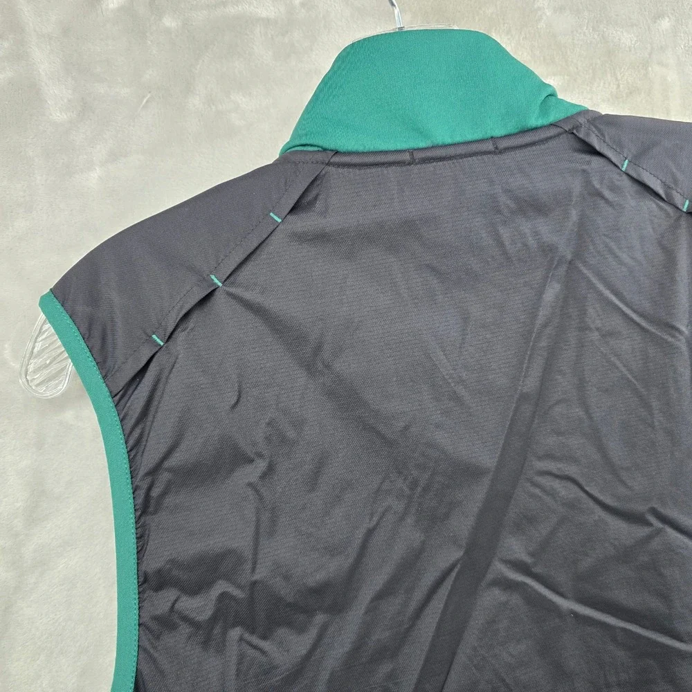 Smartwool active Wind Vest‎ Mens Medium Green Merino Wool Full Zip Active Layer
